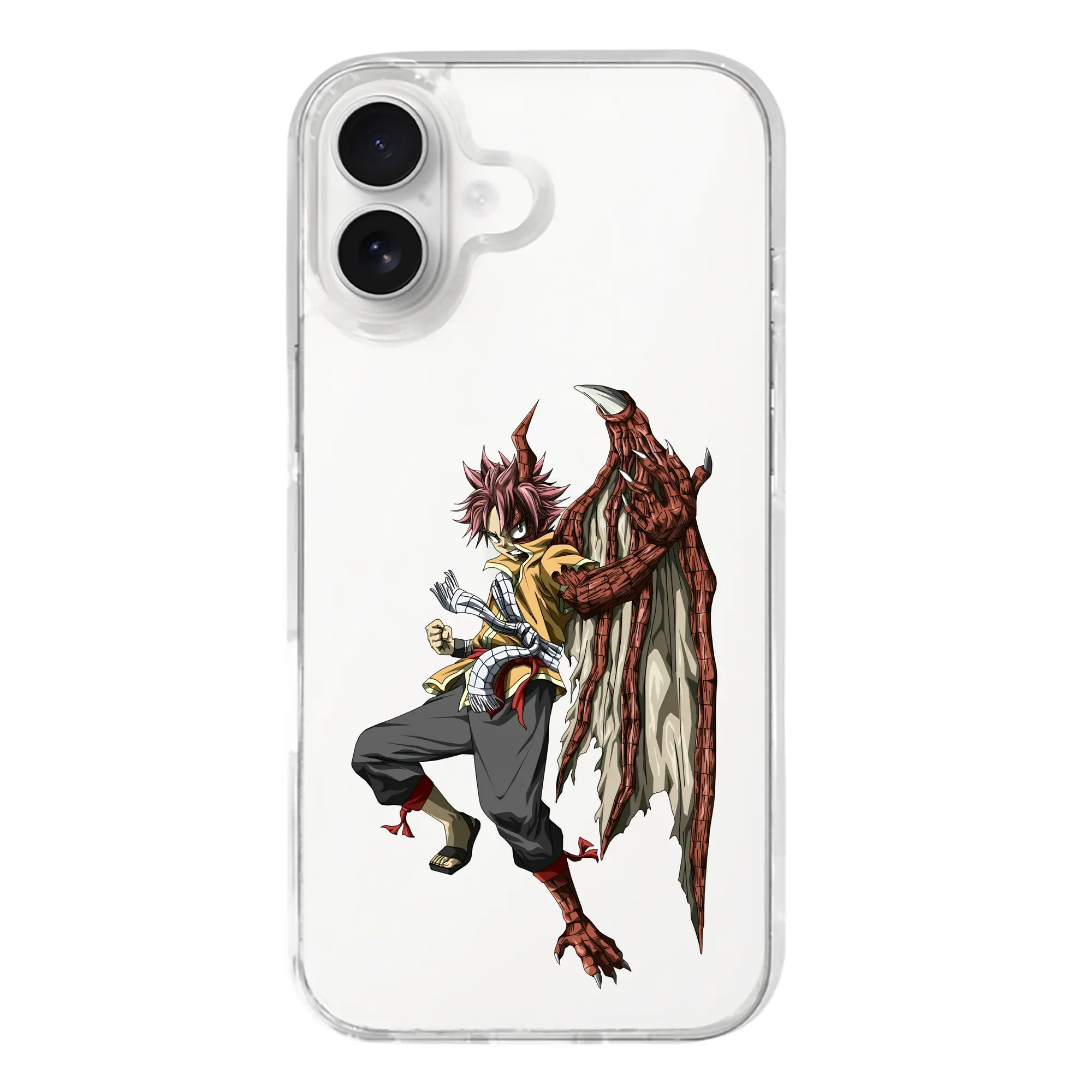 フェアリーテイル グッズ ナツ・ドラグニル - iPhone 17シリーズ 透明スマホケース – 薄型・耐衝撃・精密フィット保護カバー